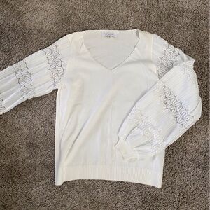 Lace Sleeve Sweater